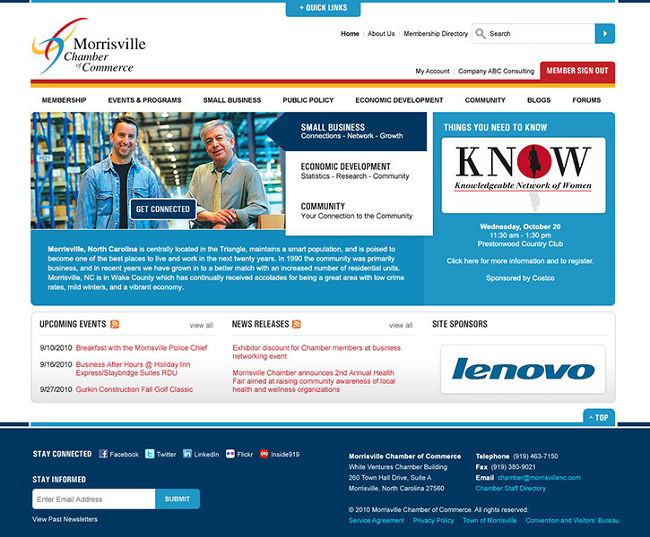 Morrisville Chamber Website