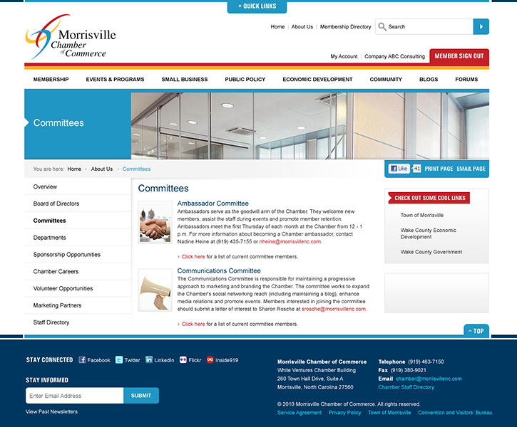 Morrisville Chamber Website